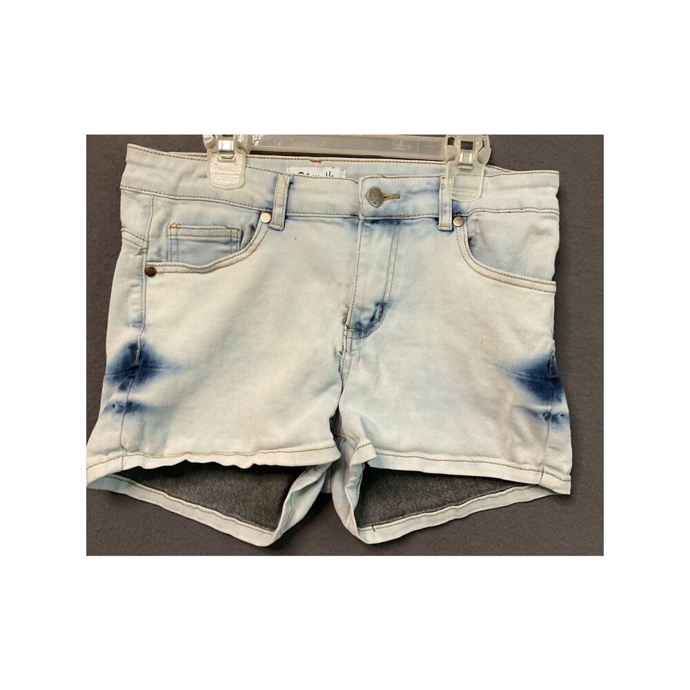 Between Us Juniors Size 9 Blue Acid Wash Denim Jean Shorts Retro High-Rise‎